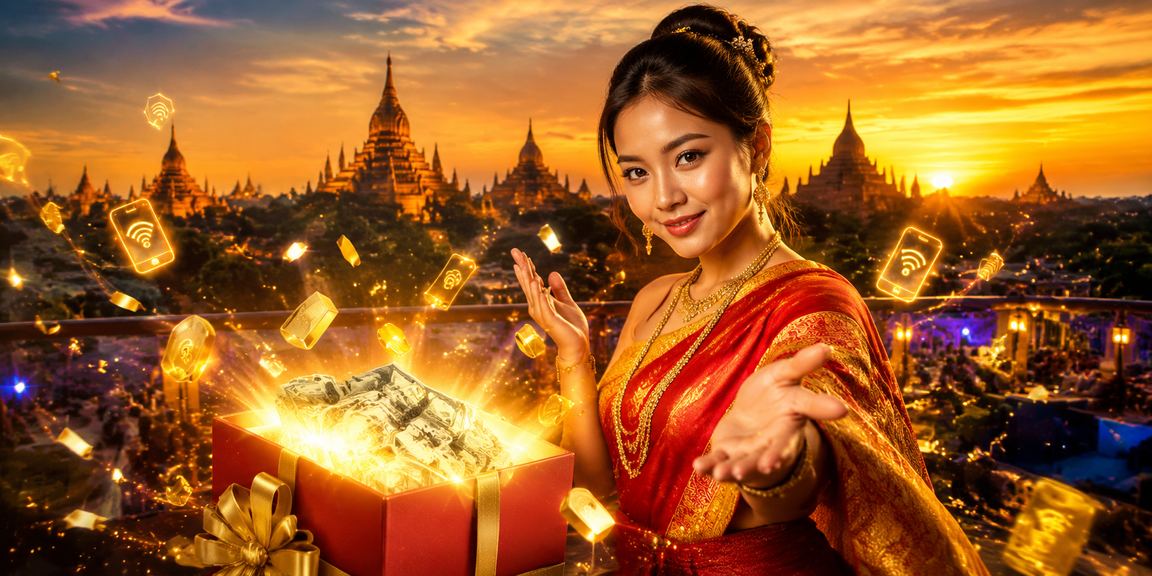 ပုဂံတွင် ဖုန်းဖြင့် ငွေပေးချေမှု လုပ်နေသူ